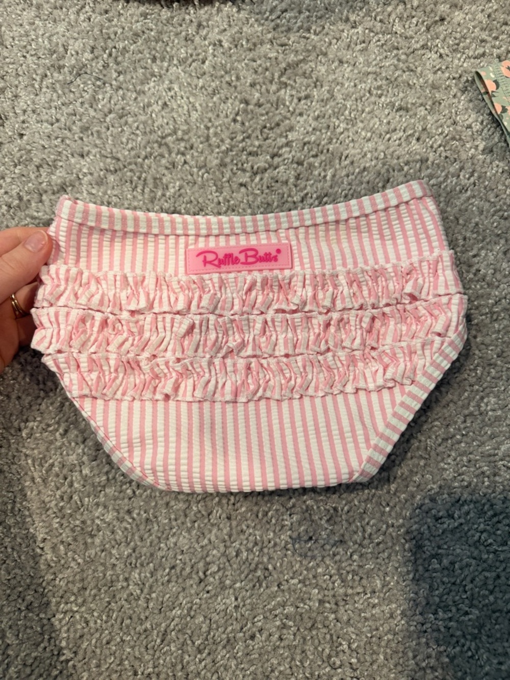 RuffleButts 18-24 Swim Tea Roses - Picture 4 of 5
